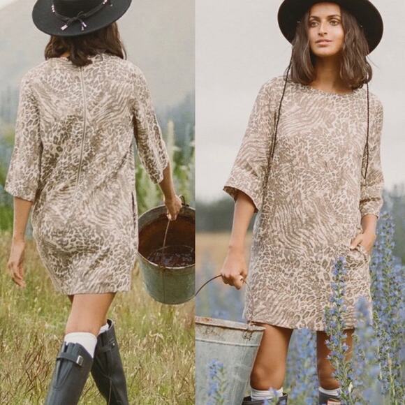 NWT SPELL & The Gypsy Ada Leopard Tunic Mini Dress - Picture 1 of 14